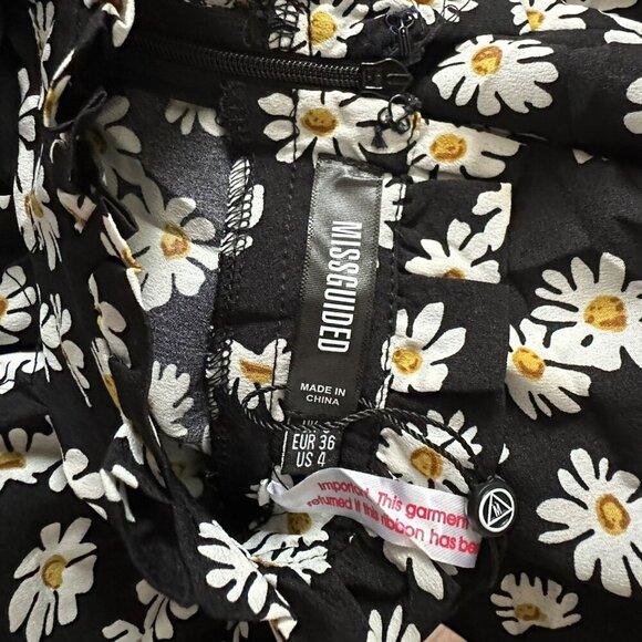 Missguided High Neck Smock Midi Dress With Daisy Print Pattern size 4 - Picture 7 of 9
